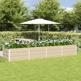 Vidaxl plantenbak ivoor 320 x 80 x 45 cm staal - afbeelding 1