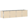 Vidaxl plantenbak ivoor 240 x 80 x 75 cm staal