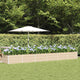 Vidaxl plantenbak ivoor 480 x 80 x 45 cm staal