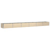 Vidaxl plantenbak ivoor 600 x 80 x 45 cm staal