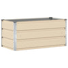 Vidaxl plantenbak ivoor 100 x 50 x 45 cm gegalvaniseerd staal
