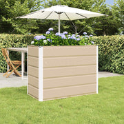Vidaxl plantenbak ivoor 100 x 50 x 75 cm gegalvaniseerd staal - afbeelding 1