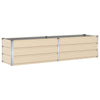 Vidaxl plantenbak ivoor 480 x 50 x 45 cm gegalvaniseerd staal