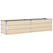 Vidaxl plantenbak ivoor 195 x 50 x 45 cm gegalvaniseerd staal - afbeelding 2