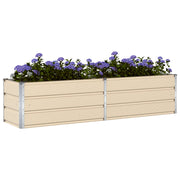 Vidaxl plantenbak ivoor 195 x 50 x 45 cm gegalvaniseerd staal - afbeelding 3