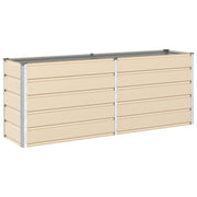 Vidaxl plantenbak ivoor 195 x 50 x 75 cm gegalvaniseerd staal - afbeelding 2