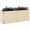 Vidaxl plantenbak ivoor 480 x 50 x 45 cm gegalvaniseerd staal