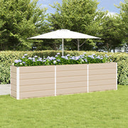 Vidaxl plantenbak ivoor 290 x 50 x 75 cm gegalvaniseerd staal - afbeelding 1