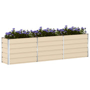 Vidaxl plantenbak ivoor 290 x 50 x 75 cm gegalvaniseerd staal - afbeelding 3