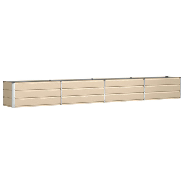 Vidaxl plantenbak ivoor 385 x 50 x 45 cm gegalvaniseerd staal