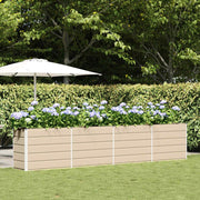 Vidaxl plantenbak ivoor 385 x 50 x 75 cm gegalvaniseerd staal - afbeelding 1