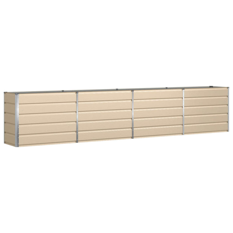 Vidaxl plantenbak ivoor 385 x 50 x 75 cm gegalvaniseerd staal