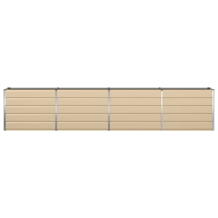 Vidaxl plantenbak ivoor 385 x 50 x 75 cm gegalvaniseerd staal