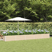 Vidaxl plantenbak ivoor 480 x 50 x 45 cm gegalvaniseerd staal - afbeelding 1