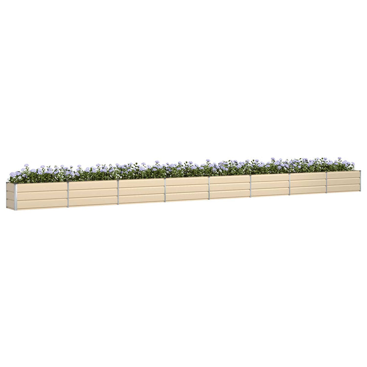Vidaxl plantenbak ivoor 770 x 50 x 45 cm gegalvaniseerd staal
