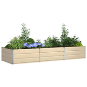 Vidaxl plantenbak ivoor 290 x 100 x 45 cm gegalvaniseerd staal - afbeelding 3
