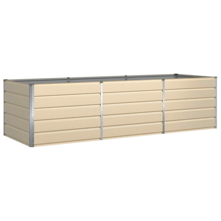 Vidaxl plantenbak ivoor 290 x 100 x 75 cm gegalvaniseerd staal