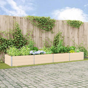 Vidaxl plantenbak ivoor 385 x 100 x 45 cm gegalvaniseerd staal - afbeelding 1