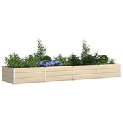 Vidaxl plantenbak ivoor 385 x 100 x 45 cm gegalvaniseerd staal - afbeelding 3