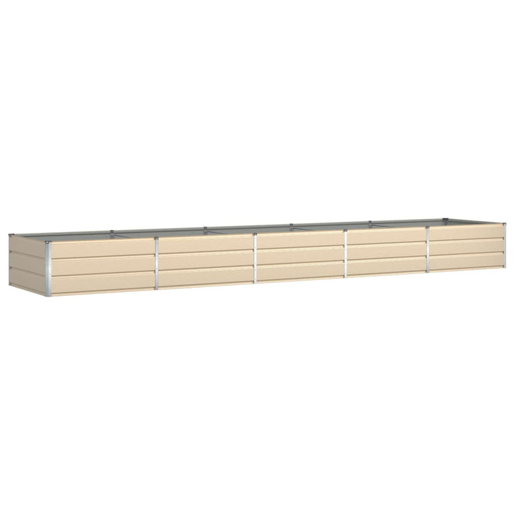 Vidaxl plantenbak ivoor 480 x 100 x 45 cm gegalvaniseerd staal