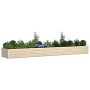 Vidaxl plantenbak ivoor 480 x 100 x 45 cm gegalvaniseerd staal - afbeelding 3