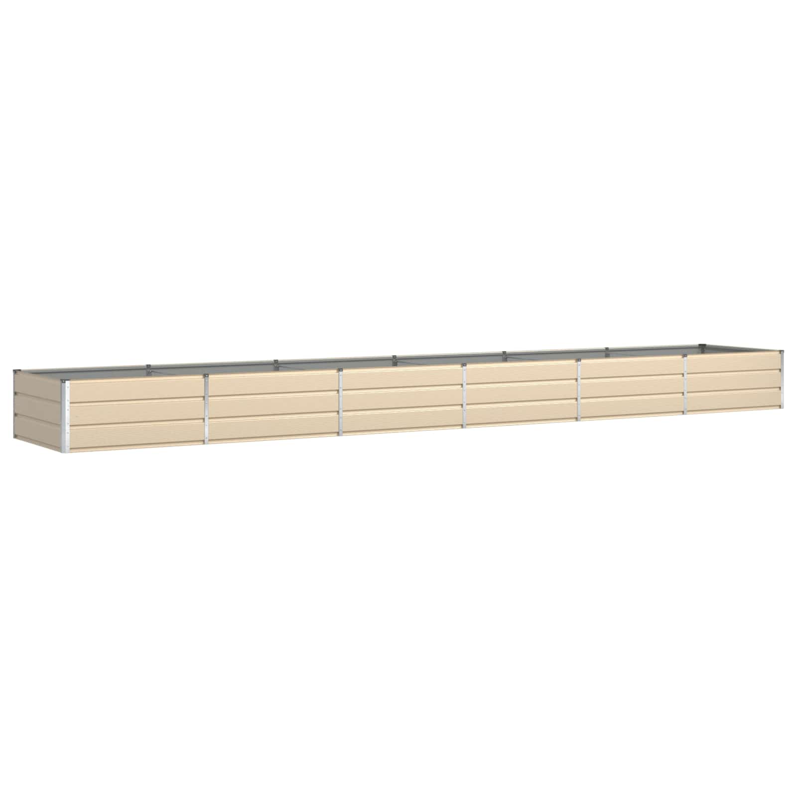 Vidaxl plantenbak ivoor 195 x 100 x 45 cm gegalvaniseerd staal