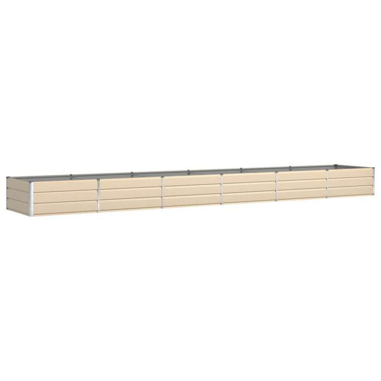 Vidaxl plantenbak ivoor 580 x 100 x 45 cm gegalvaniseerd staal