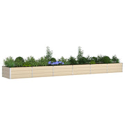 Vidaxl plantenbak ivoor 580 x 100 x 45 cm gegalvaniseerd staal - afbeelding 3