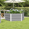 Vidaxl plantenbak lichtgrijs 129 x 129 x 45 cm staal