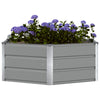 Vidaxl plantenbak lichtgrijs 129 x 129 x 45 cm staal