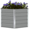 Vidaxl plantenbak lichtgrijs 129 x 129 x 75 cm staal