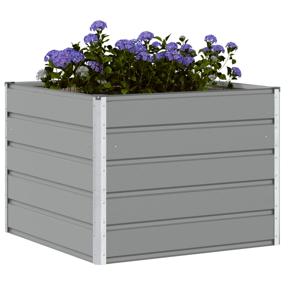 Vidaxl plantenbak lichtgrijs 100 x 100 x 75 cm staal