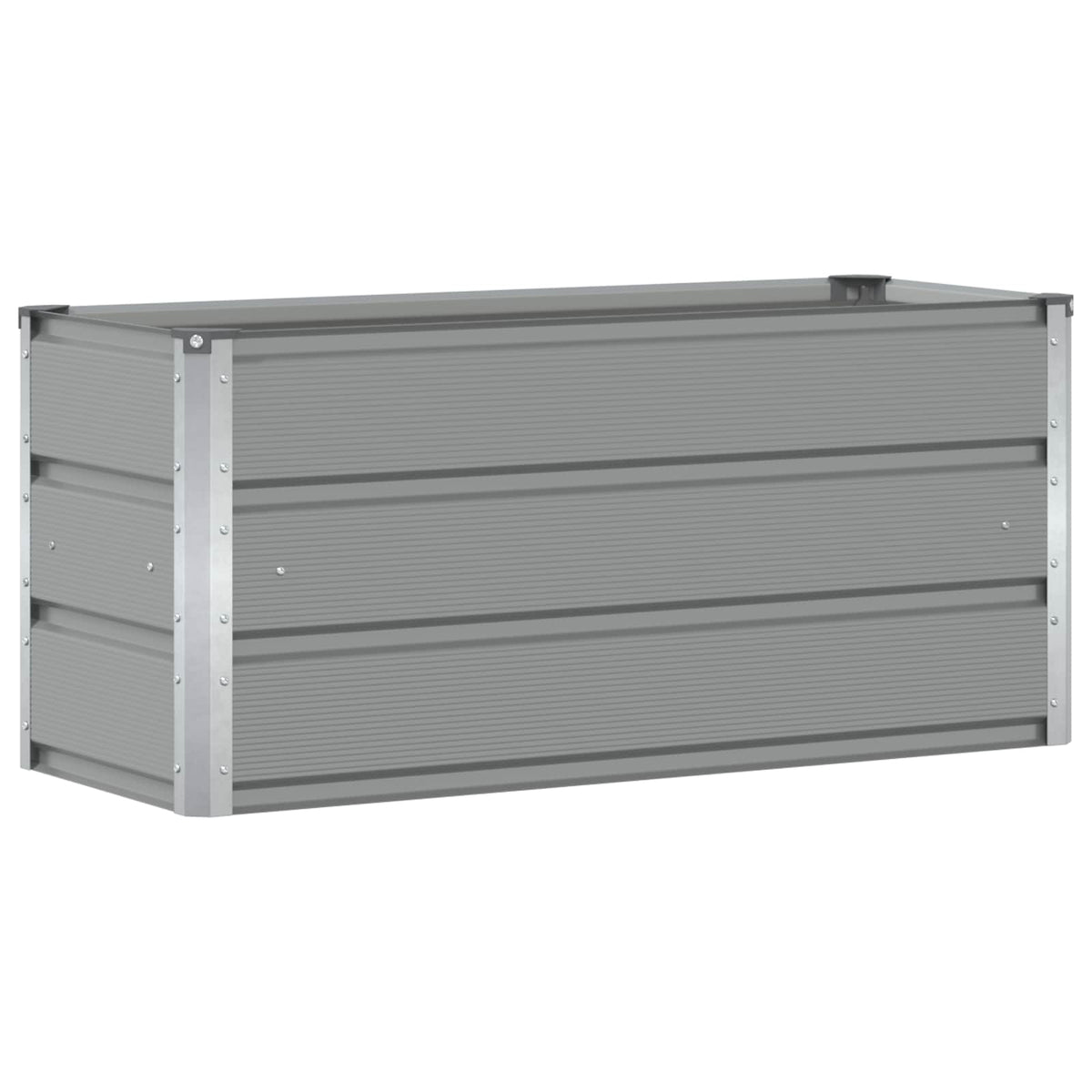 Vidaxl plantenbak lichtgrijs 100 x 40 x 45 cm staal