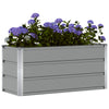 Vidaxl plantenbak lichtgrijs 100 x 40 x 45 cm staal