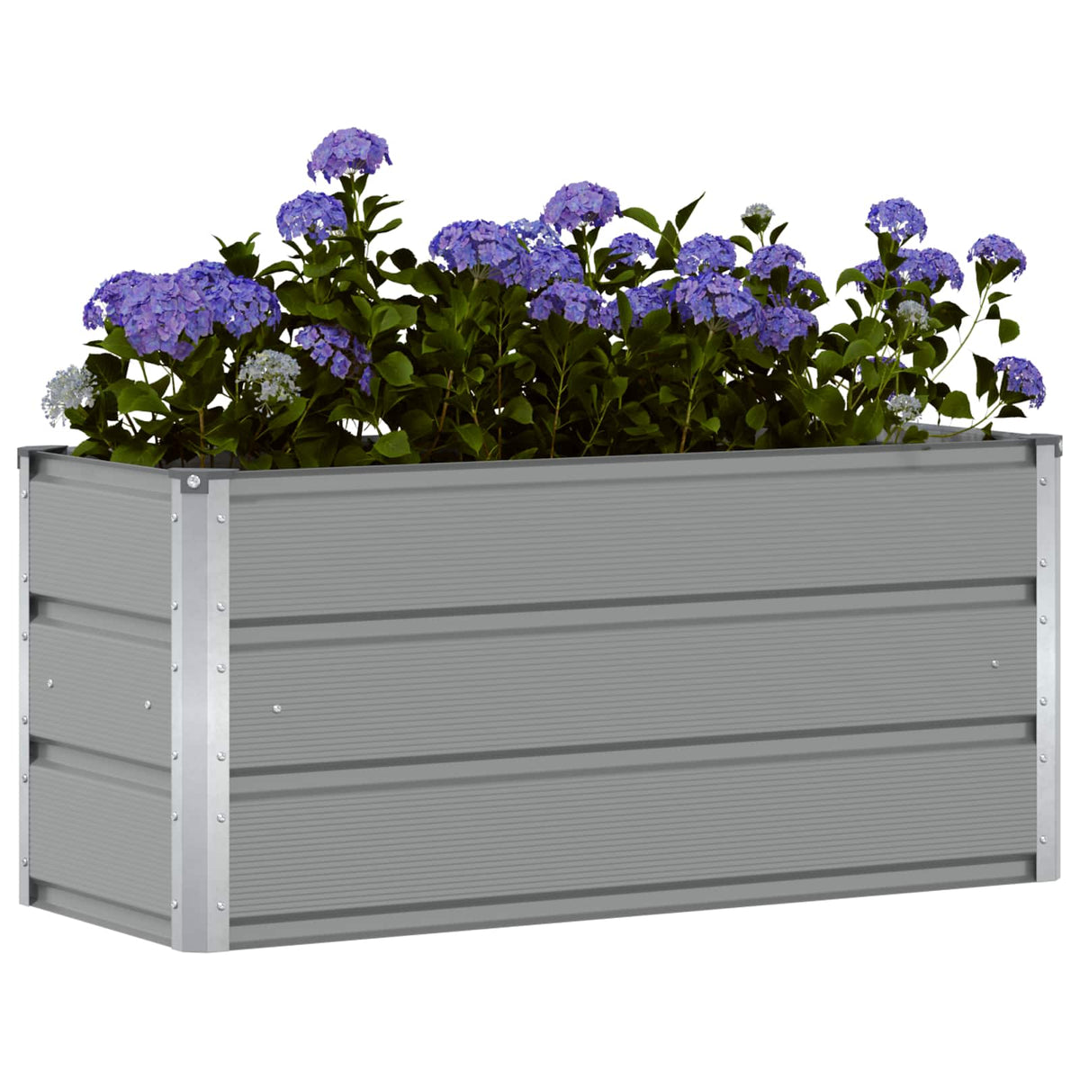 Vidaxl plantenbak lichtgrijs 100 x 40 x 45 cm staal