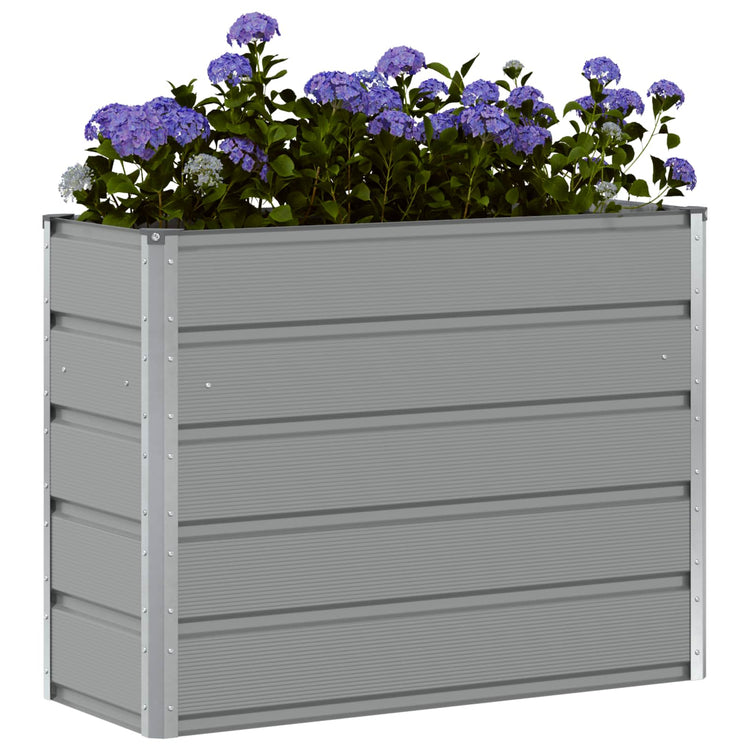 Vidaxl plantenbak lichtgrijs 100 x 40 x 75 cm staal
