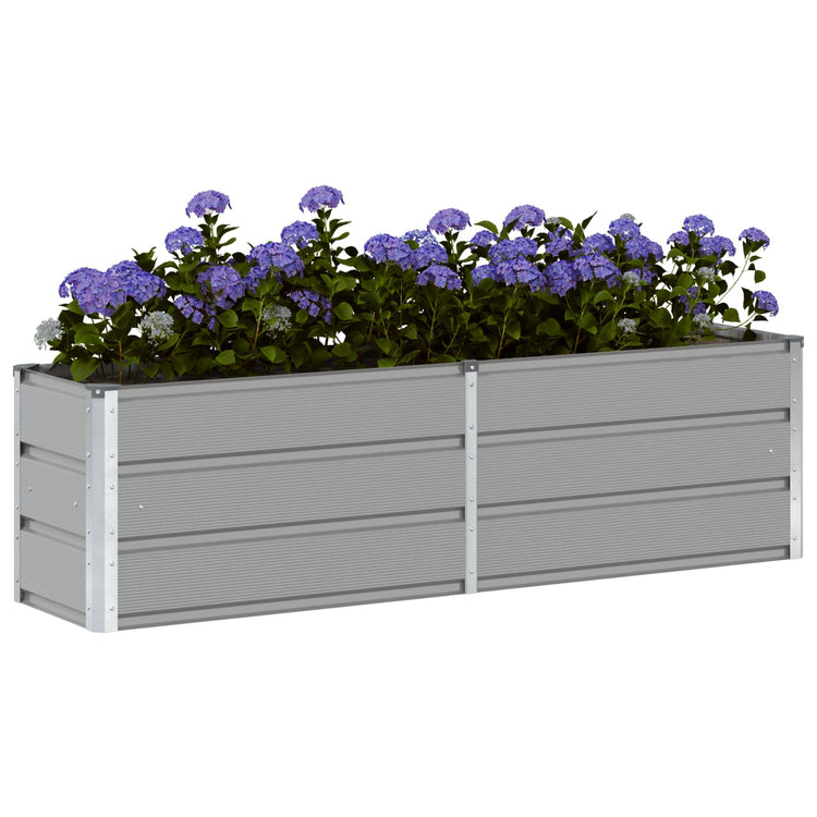 Vidaxl plantenbak lichtgrijs 160 x 40 x 45 cm staal
