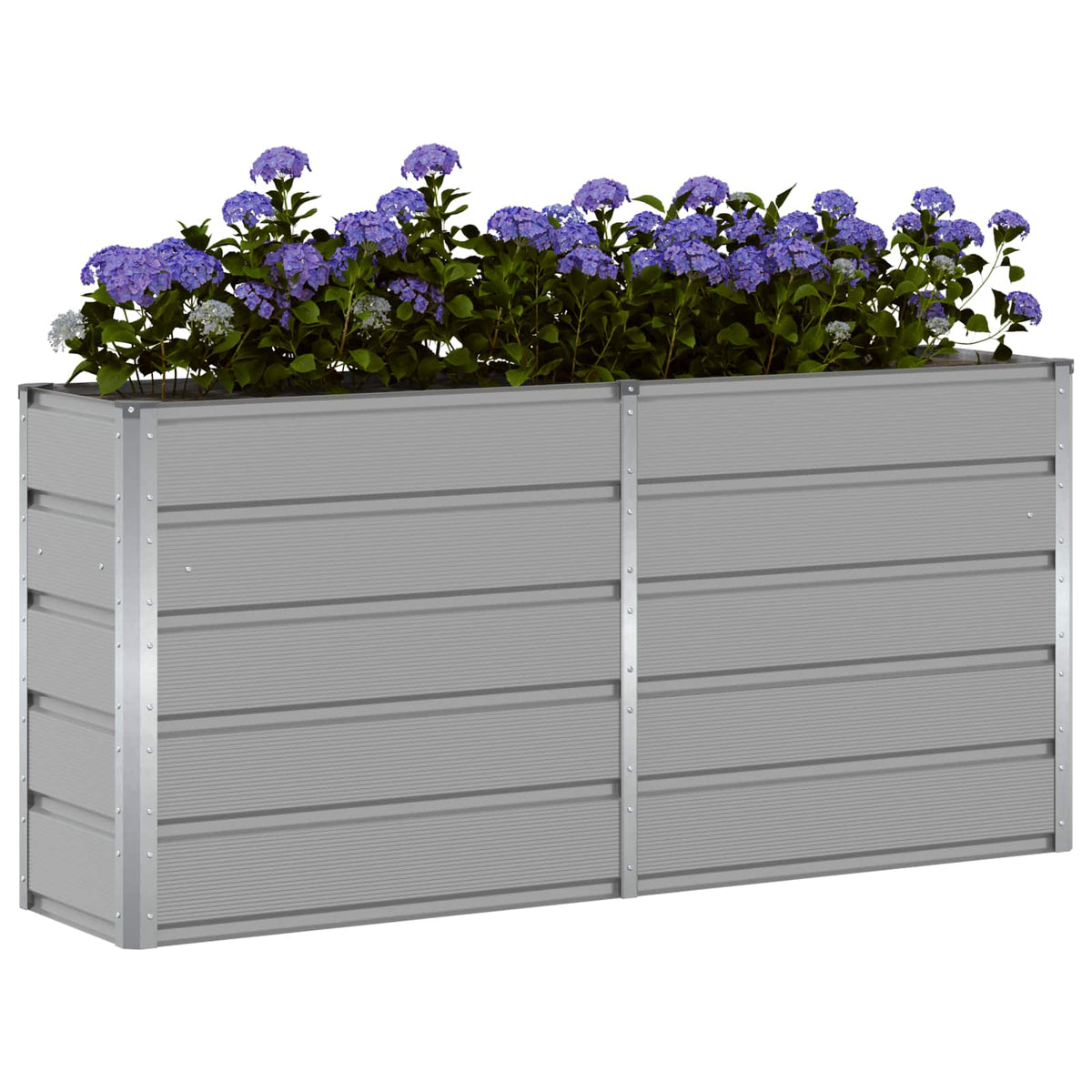 Vidaxl plantenbak lichtgrijs 160 x 40 x 75 cm staal