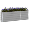 Vidaxl plantenbak lichtgrijs 160 x 40 x 75 cm staal