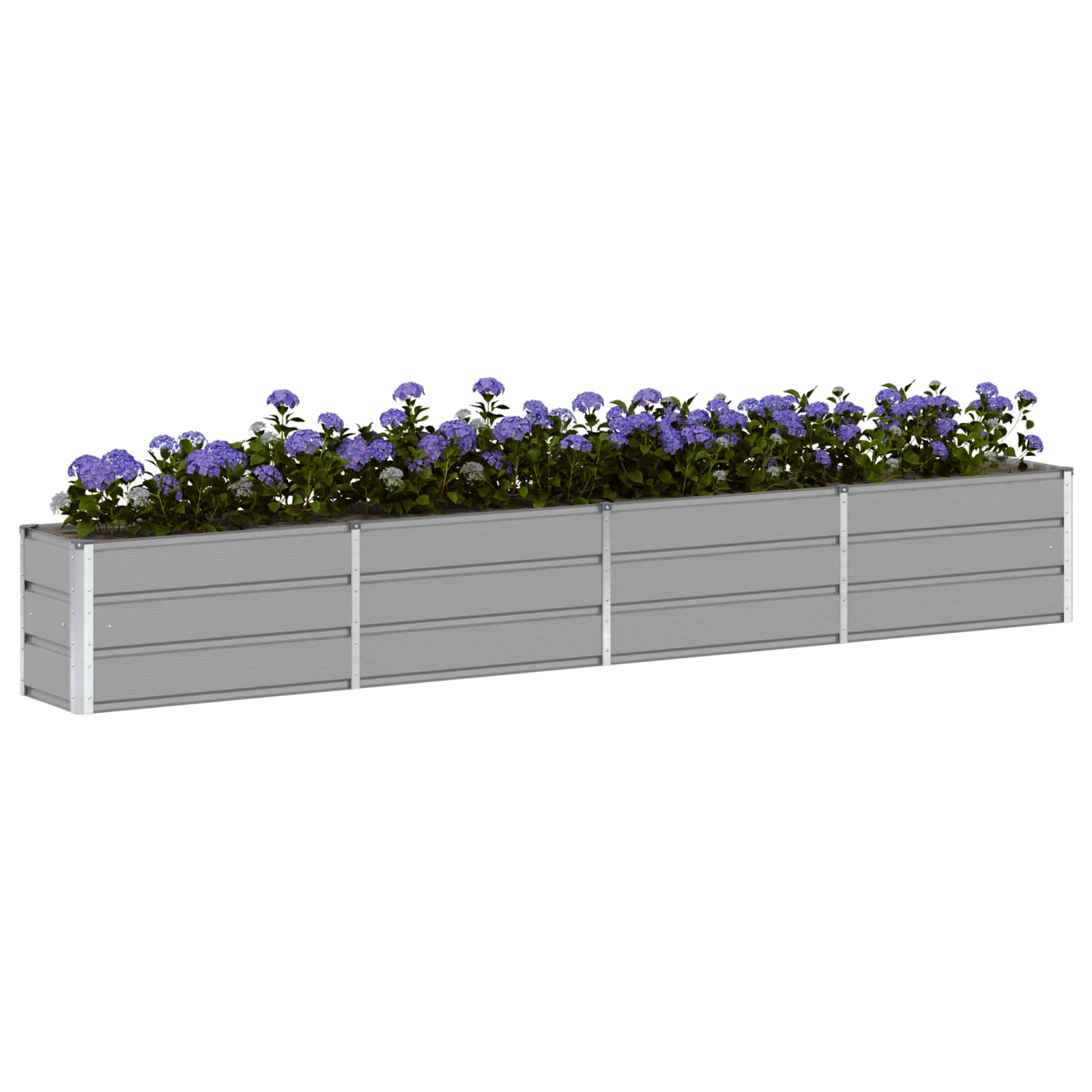 Vidaxl plantenbak lichtgrijs 320 x 40 x 45 cm staal