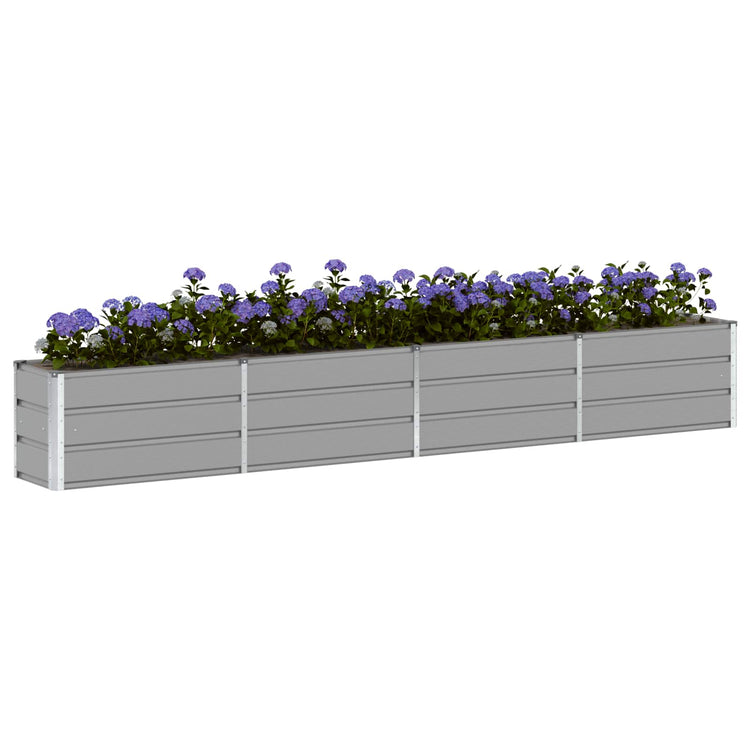 Vidaxl plantenbak lichtgrijs 320 x 40 x 45 cm staal