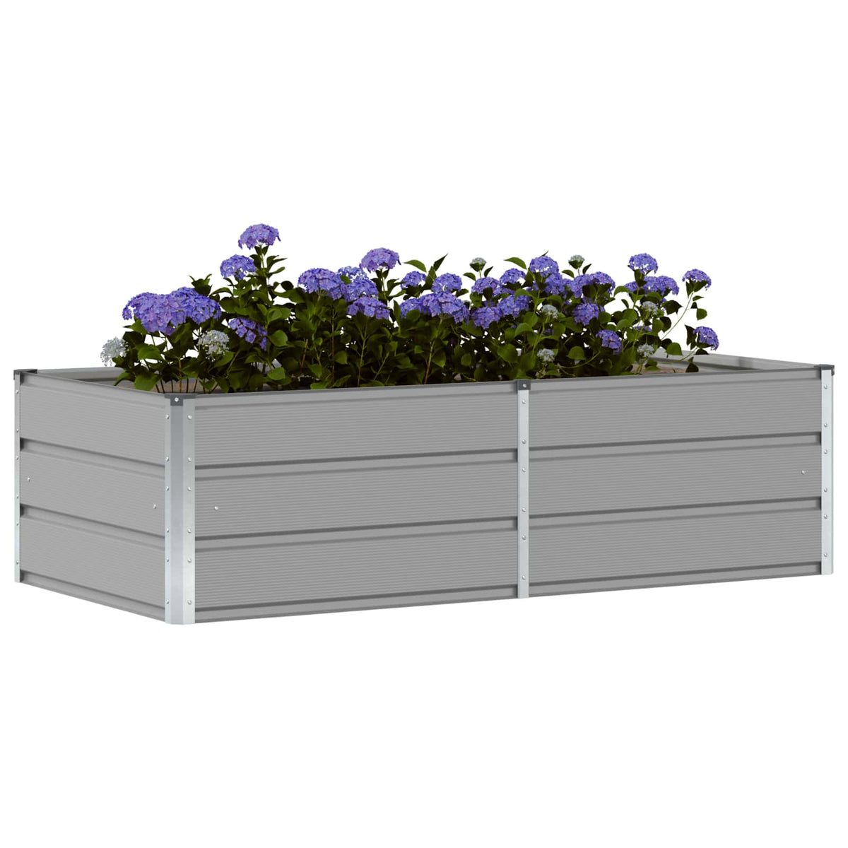 Vidaxl plantenbak lichtgrijs 160 x 80 x 45 cm staal