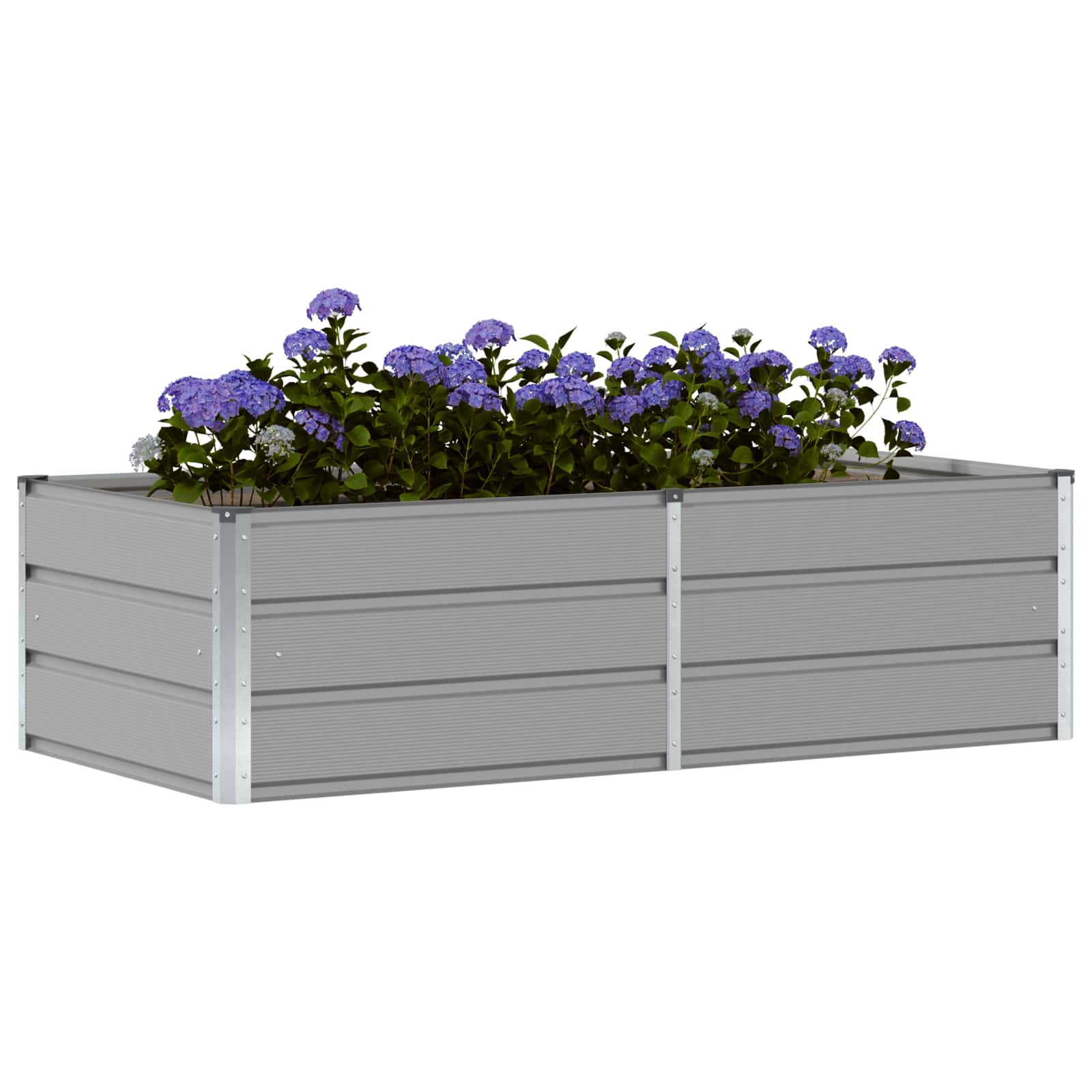 Vidaxl plantenbak lichtgrijs 160 x 80 x 45 cm staal