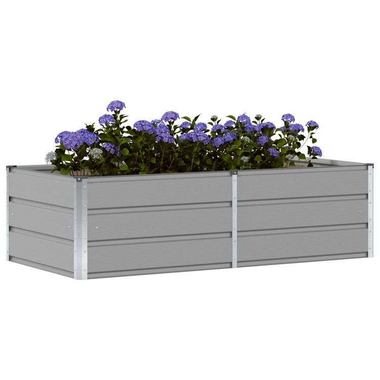Vidaxl plantenbak lichtgrijs 160 x 80 x 45 cm staal