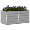 Vidaxl plantenbak lichtgrijs 160 x 80 x 75 cm staal