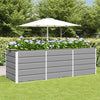 Vidaxl plantenbak lichtgrijs 240 x 80 x 75 cm staal