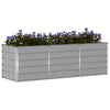 Vidaxl plantenbak lichtgrijs 240 x 80 x 75 cm staal