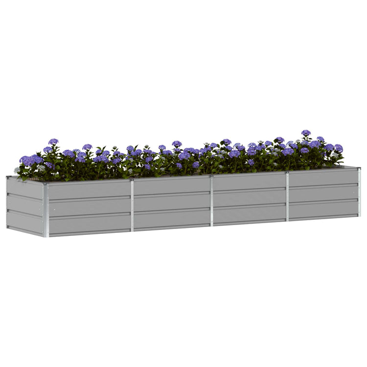 Vidaxl plantenbak lichtgrijs 320 x 80 x 45 cm staal