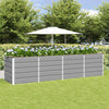Vidaxl plantenbak lichtgrijs 240 x 80 x 75 cm staal