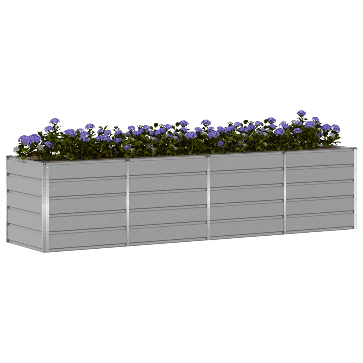 Vidaxl plantenbak lichtgrijs 240 x 80 x 75 cm staal